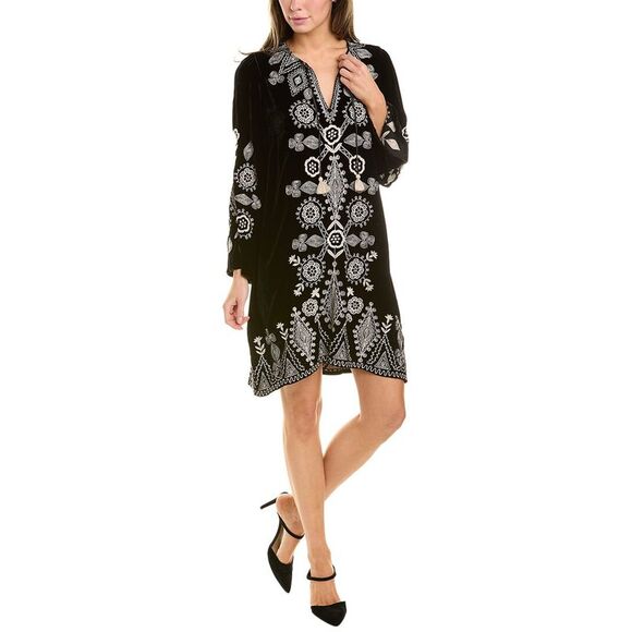 Johnny Was | Dresses | Johnny Was Liona Velvet Silkblend Shift Dress ...